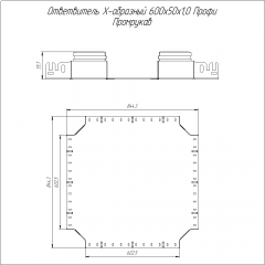 Ответвитель Х-образный Профи INOX (AISI 316) 600х50 (1,0 мм) Промрукав